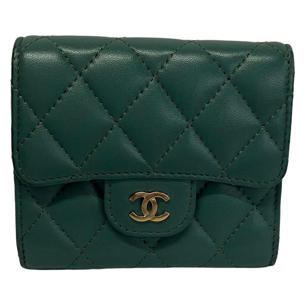 Chanel Matelasse Blue Green Lambskin #358431C83B